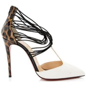 Christian Louboutin Patent Leather Leopard Confusa Pumps